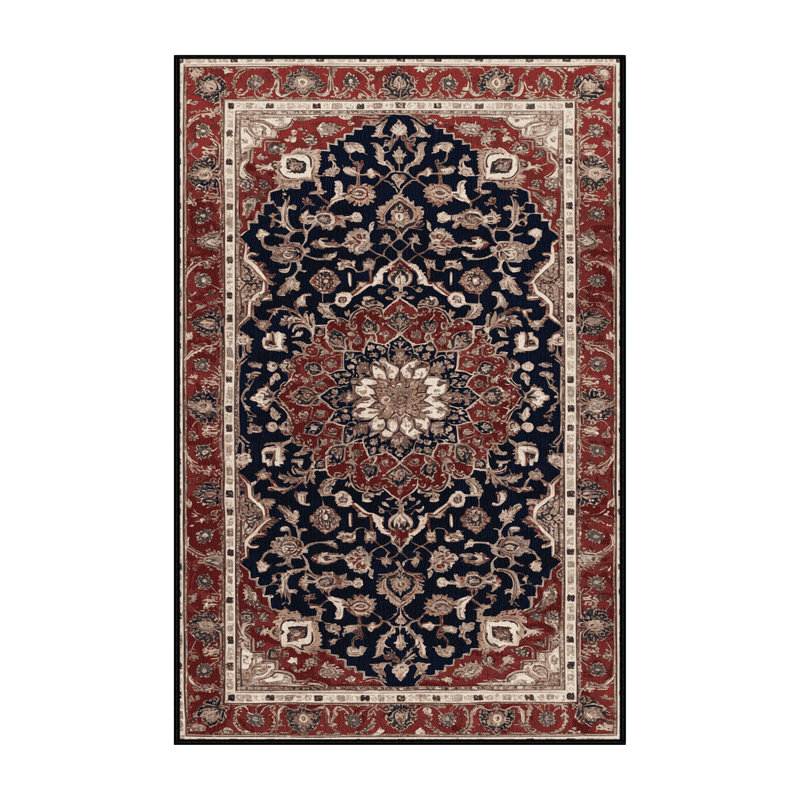 Tapis brun lavable à la machine, Rectangle 5 pi x 7 pi