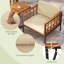 Elice 4 - Person Acacia Wood Patio Conversation Set with Cushions