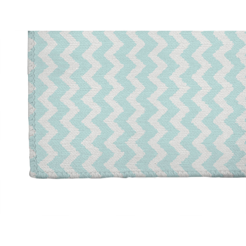 Chevy Tribal Slate Kids Play Mat, Rectangle 36" x 60", Light Blue/Blue