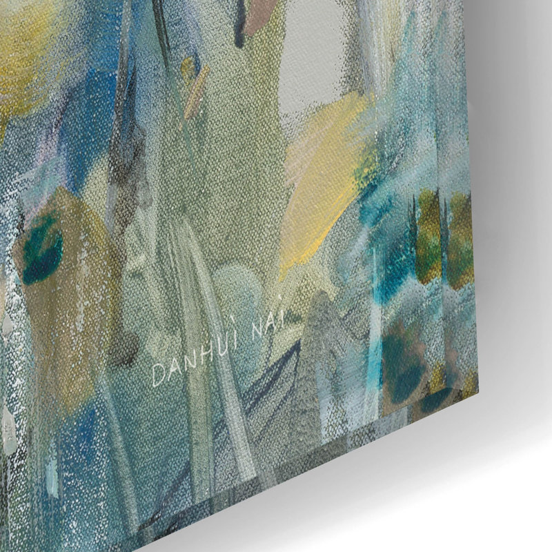 «Rustic Garden Neutral» par Danhui Nai, art mural en verre acrylique, H 12 po x l 16 po x P 0,13 po