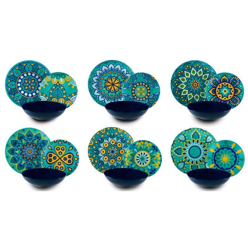 Mandala Mediterraneo Dinnerware Set 18 Piece - Service for 6