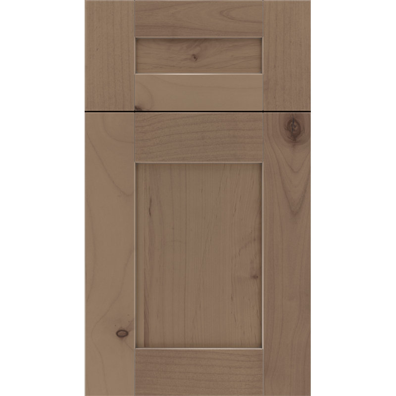 Dwelling Full Access Crescent Door Sample, Winter w/ Pewter Glaze, Maple