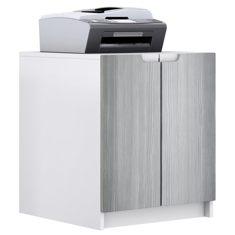 Logan 2 -Door 1 -Shelf, Off White/Black