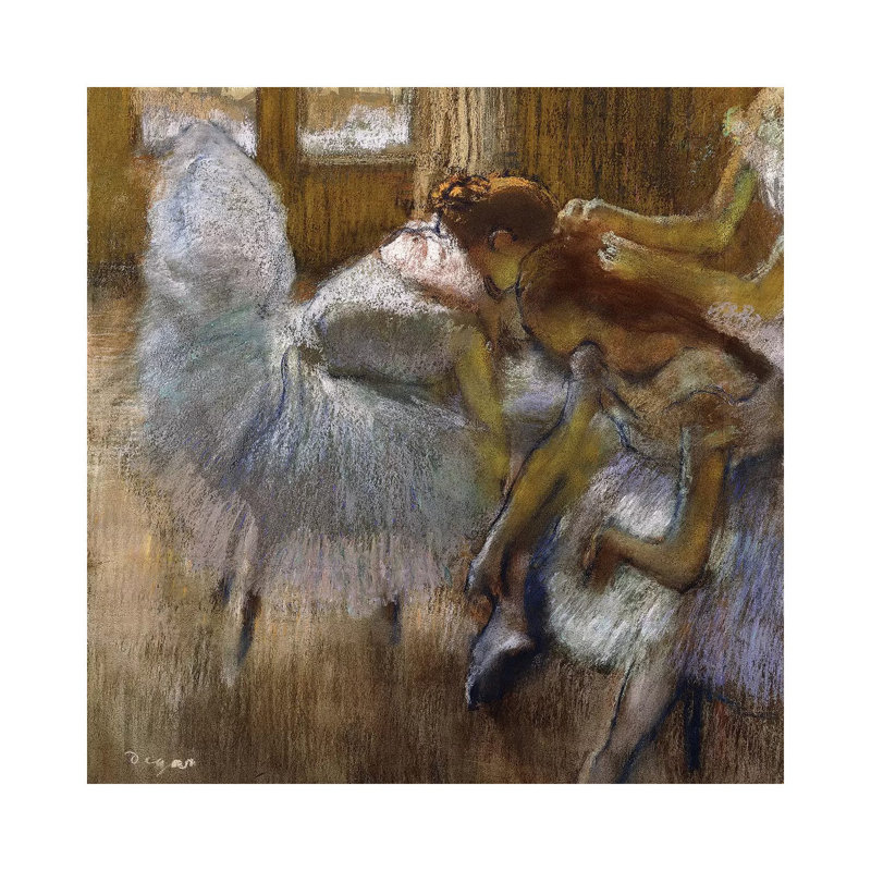 Dancers At Rest, C.1885 by Edgar Degas - Wrapped Canvas Painting, 30.48 cm H x 30.48 cm W
