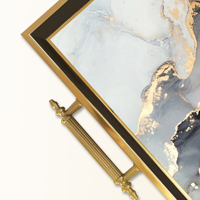 Élégant plateau en verre de 19,7 po x 11,4 po x 1,4 po | Fabrication 100% verre durable | Facile à nettoyer avec un chiffon humide | Idéal pour le service, la présentation décorative et l'organisation | Ajout élégant à la décoration intérieure
