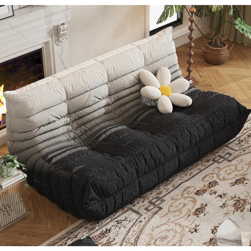 65'' W Bean Bag Chair, Lazy Floor Sofa Couch, Large Bean Bag Chair For Adults, Bean Bag Chairs For Teens With High-Resilience Foam, Non-Slip Base Floor Lounge Sofa, Living Room