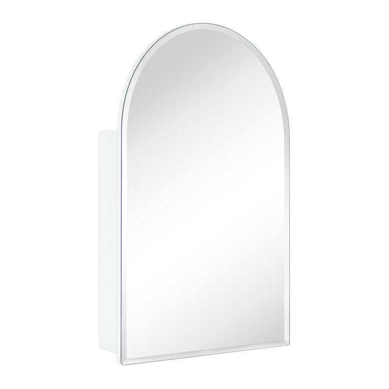 Armoire à pharmacie encastrée et à fixation en surface avec miroir et 2 tablettes réglables Emra W H