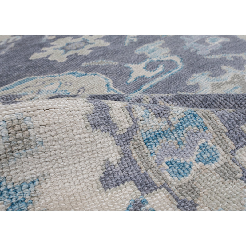 Tapis turc Oushak fait à la main 8 pi 3 po x 9 pi 8 po