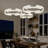 Elegant 3 Rings Crystal Ceiling Chandeliers