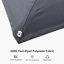 Parasol carré en porte-à-faux 8 po gris avec base et rotation à 360 degrés-67120529
