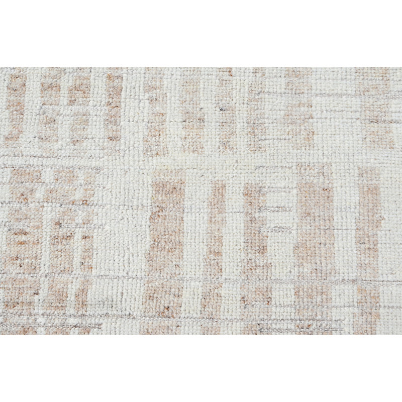 Tapis ivoire et beige noué à la main de haute qualité, Rectangle de 5 pi x 8 pi