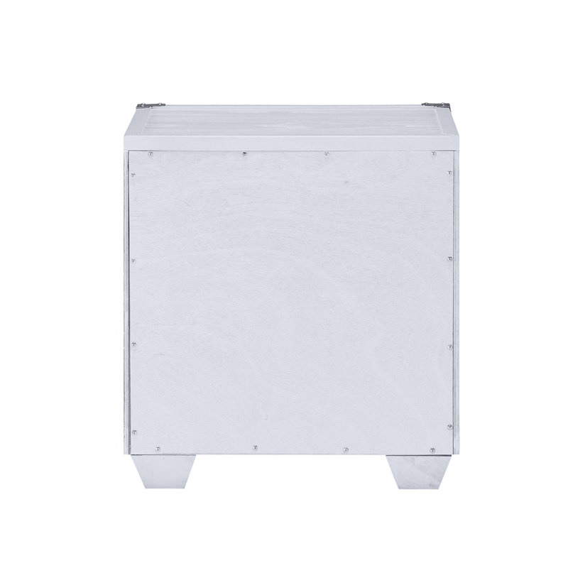 Table de chevet 1 tiroir grise pour chambre à coucher avec compartiment à fermeture manuelle