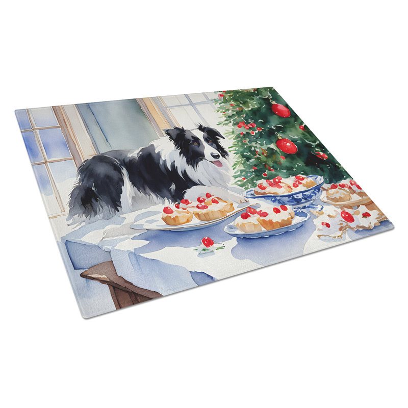 Planche à découper en verre Border Collie