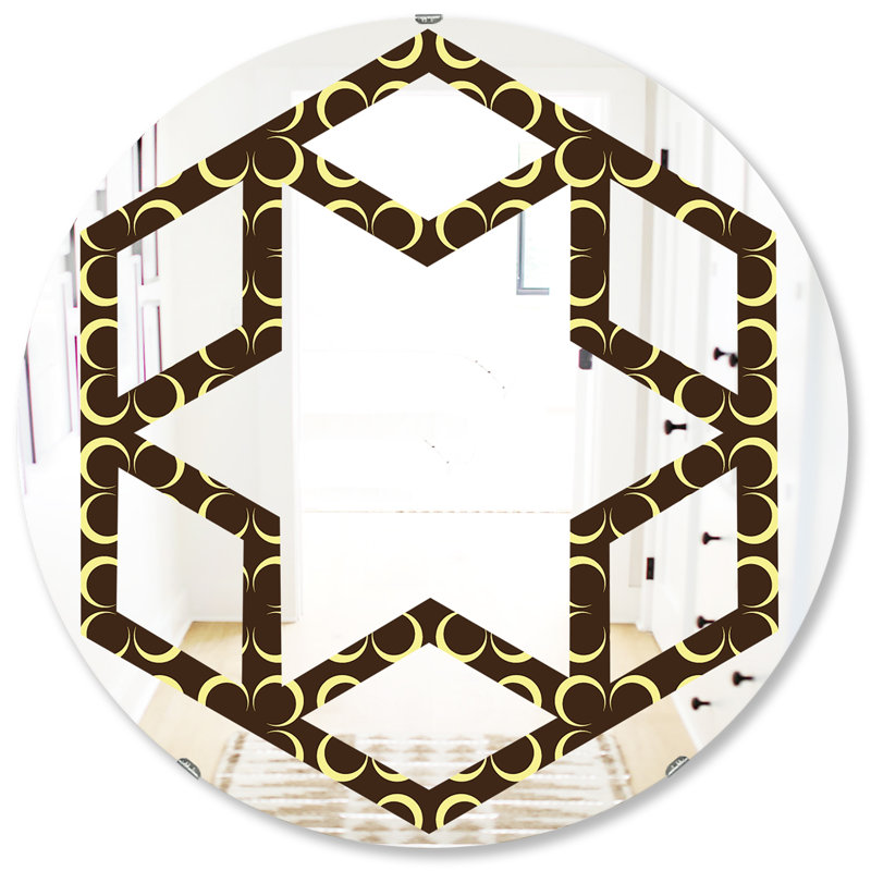 Miroir mural éclectique Leaves Tartan, H 31,5 po x l po