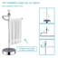  Porte-serviettes autoportant stable en acier inoxydable, porte-serviettes de bain debout pour comptoir de cuisine de salle de bain, porte-serviette rustique avec boule de cristal H 15,7 po (chrome poli, paquet de 2)-130557663
