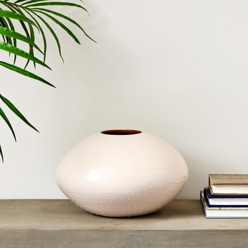 Vase Zayas, Blanc, Hauteur totale - 8 po