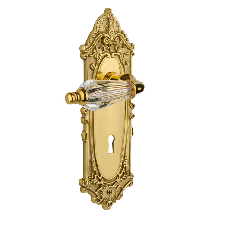 Victorian Plate with Decorative Keyhole and Double Dummy with Parlour Lever