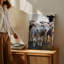 Reproduction d'art sur toile, "Gros plan sur plusieurs adorables agneaux"-2143639943