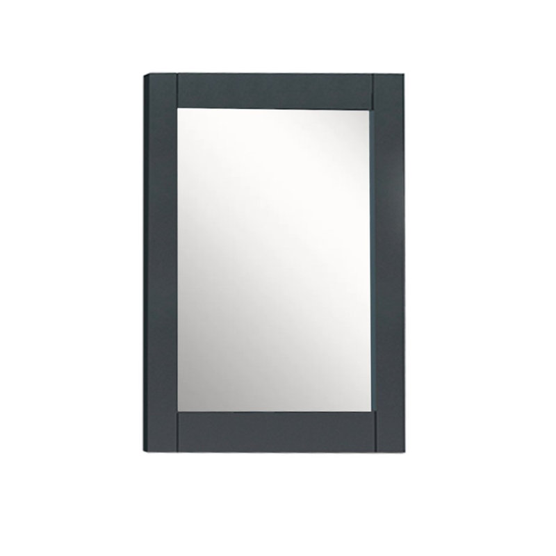 Miroir de salle de bain Olliyah, 24 po x 30 po, Gris foncé