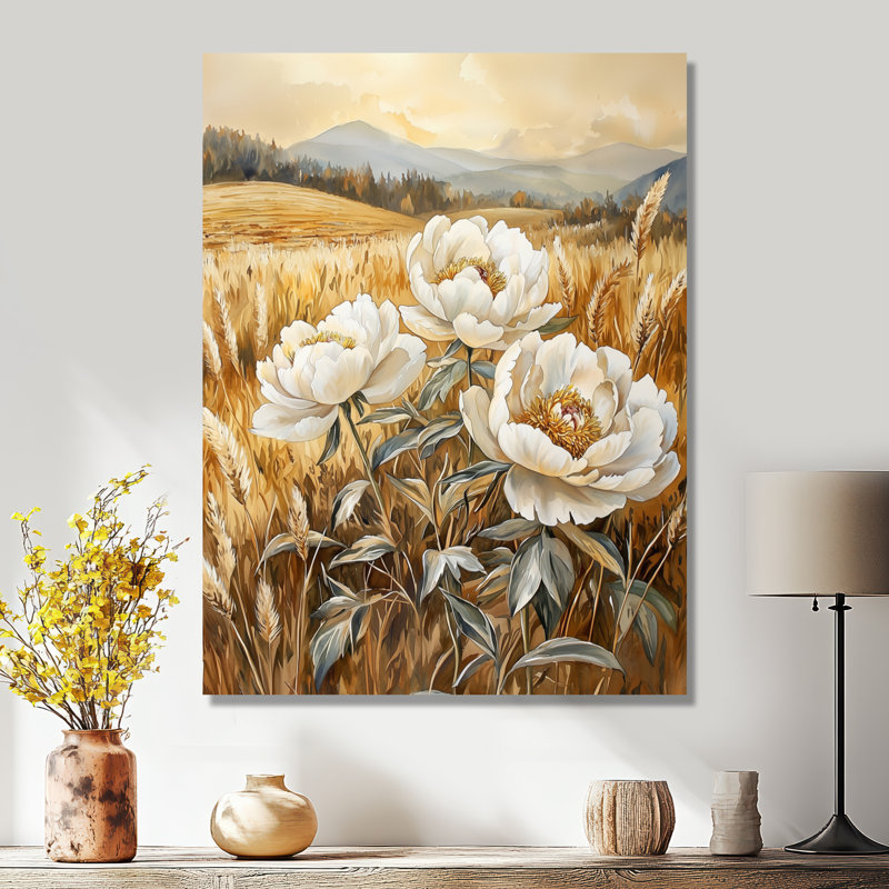 Barbury - impressions sur toile florales, H 32 po x l 24 po, Toile tendue, Ne s'applique pas