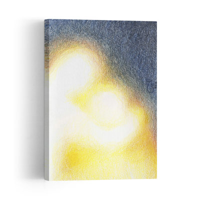 Soft Abstract Embrace Abstract Ethereal Peaceful Wall Art Print by Mirjam Schrei - Wrapped Canvas Print