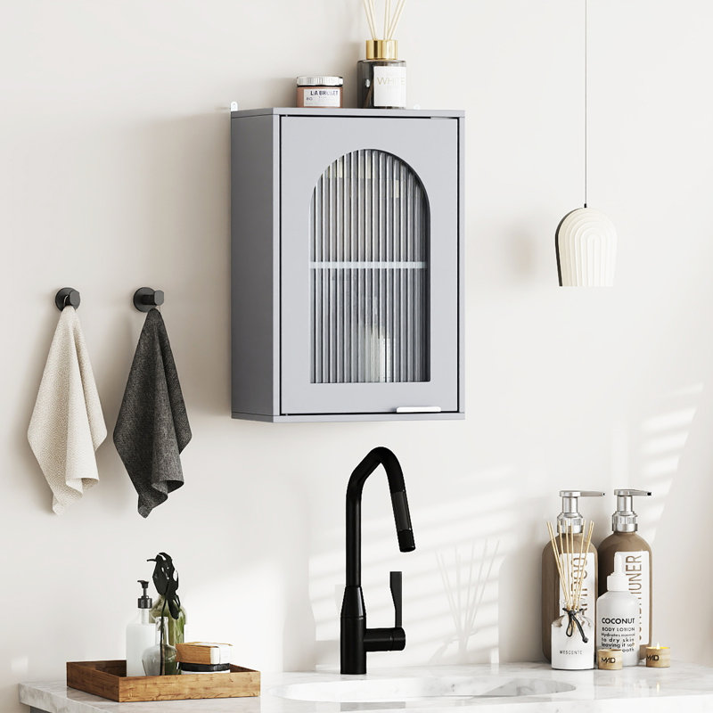 Framed Mirrored Medicine Cabinet Adjustable Shelves