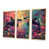Toile avec cadre flottant or