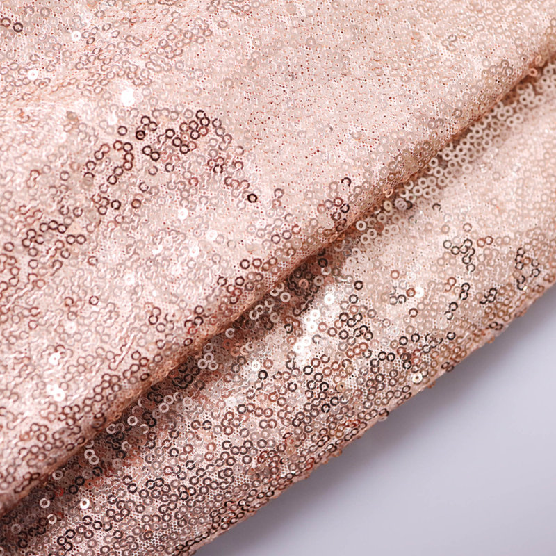 Gregorio Sequin Decorative Table Runner, Rose Gold, 72" L x 12" W