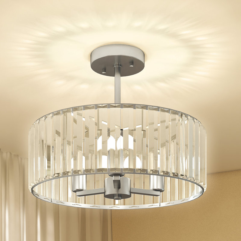 3 - Light Silver Tone Pendant