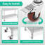 Table de travail commerciale en acier inoxydable, table de travail robuste à trois couches NSF Workbench