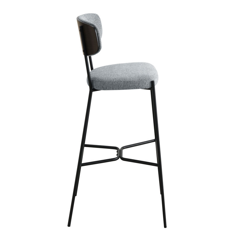 Tabouret de bar Kiril (ensemble de 2), Gris, Tabouret de bar (siège d'une hauteur de 30 po)