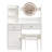 Vanity Table With Mirror And 3 Color Lighting Brightness Adjustable