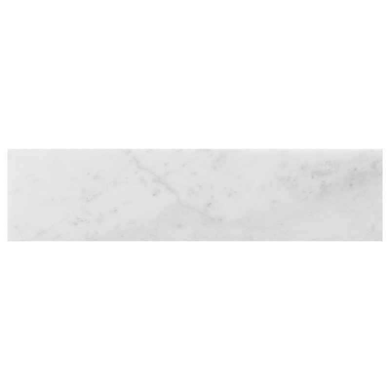 Carrara 3x12 Honed Marble Floor and Wall Tile, 1.96" W x 7.87" D, Polished