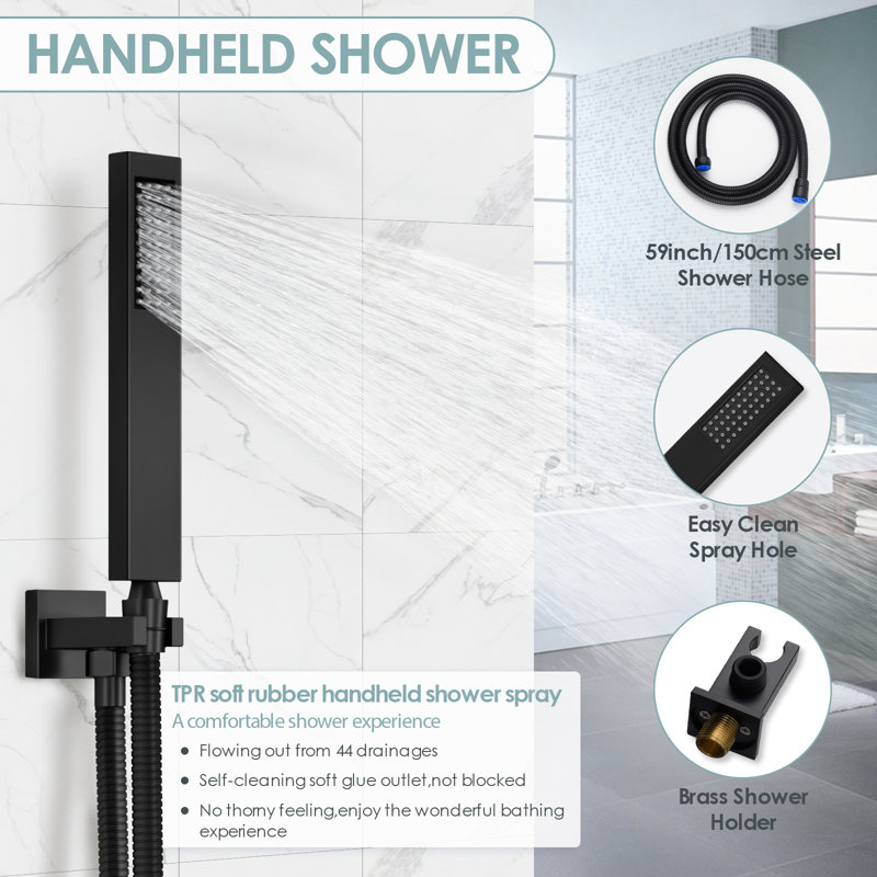 All-In-One Kit with Rough in-Valve, Matte Black