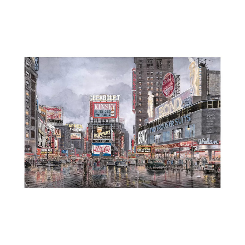 Times Square: New York by Stanton Manolakas - Wrapped Canvas Gallery-Wrapped Canvas Giclée, 20.32 cm H x 30.48 cm W