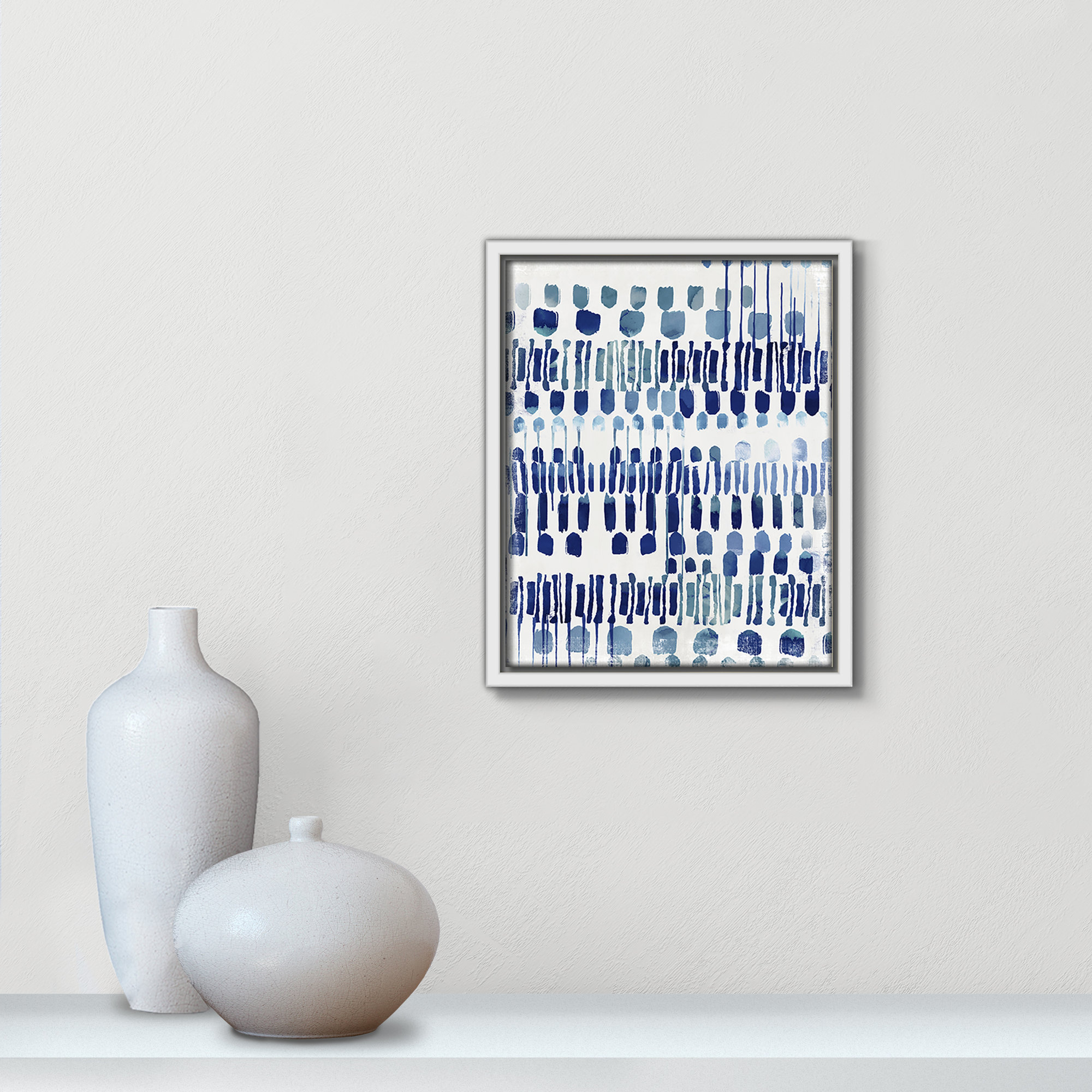 Continuously I - Painting Print, No Matte, White Framed Canvas, 11.5" H x 9.5" W x 2" D