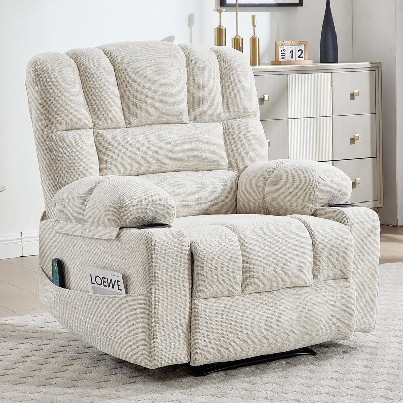 Canapé inclinable avec chauffage et vibration Living Space, Beige