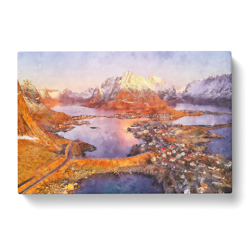 Reine In Norway - Wrapped Canvas Painting, 35cm H x 50cm W x 3cm D