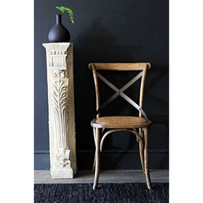 August Grove Donaciano Dining Chair – Solid Wood Farmhouse Side Chair with X-Back Design – Rustic Kitchen & Dining Room Seating