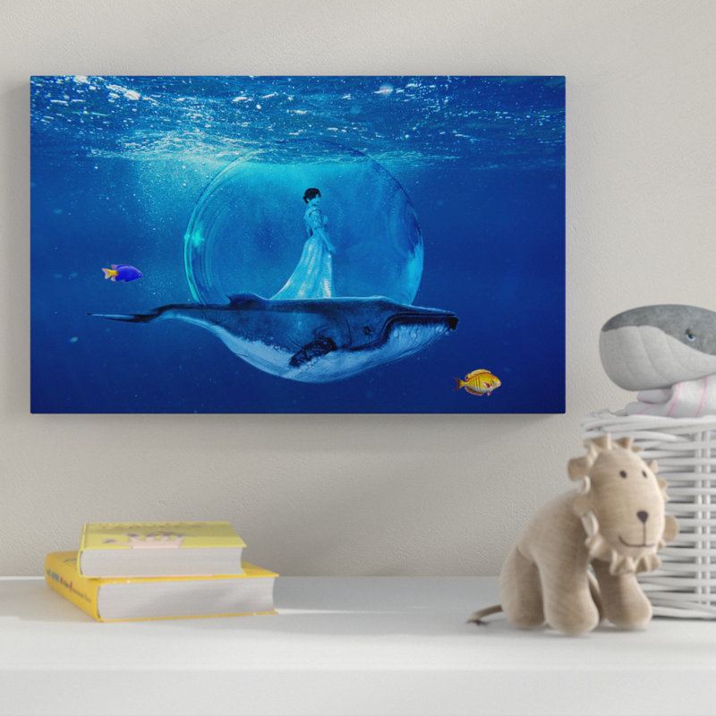 « ocean world », art sur toile, H 22 po x l 32 po