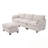 L Shaped Modular Sectional Sofa with Movable Ottoman and side pocket-794422957