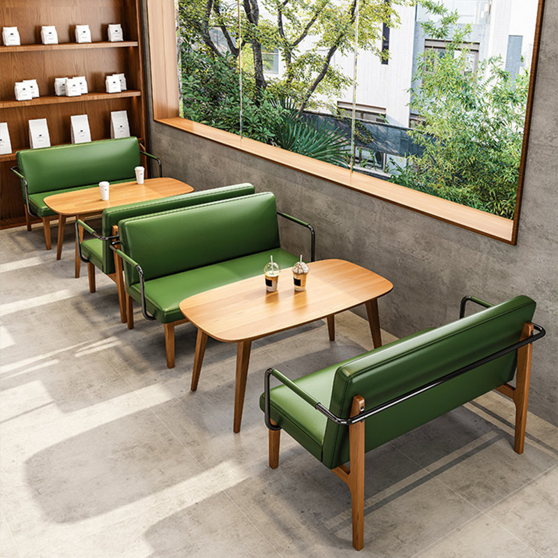 Banc rembourré en similicuir, Vert
