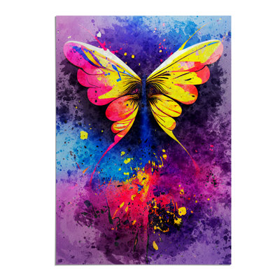 Splashed Butterfly No.2 Abstract - Wall Art