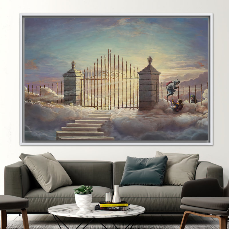 1 Piece Wall Art on Canvas, 50 cm H x 70 cm W, Floater Framed Print without Mat, White