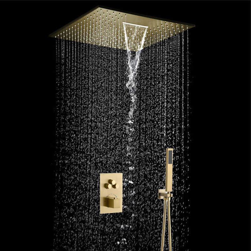 All-In-One Kit with Rough in-Valve, Brushed Gold