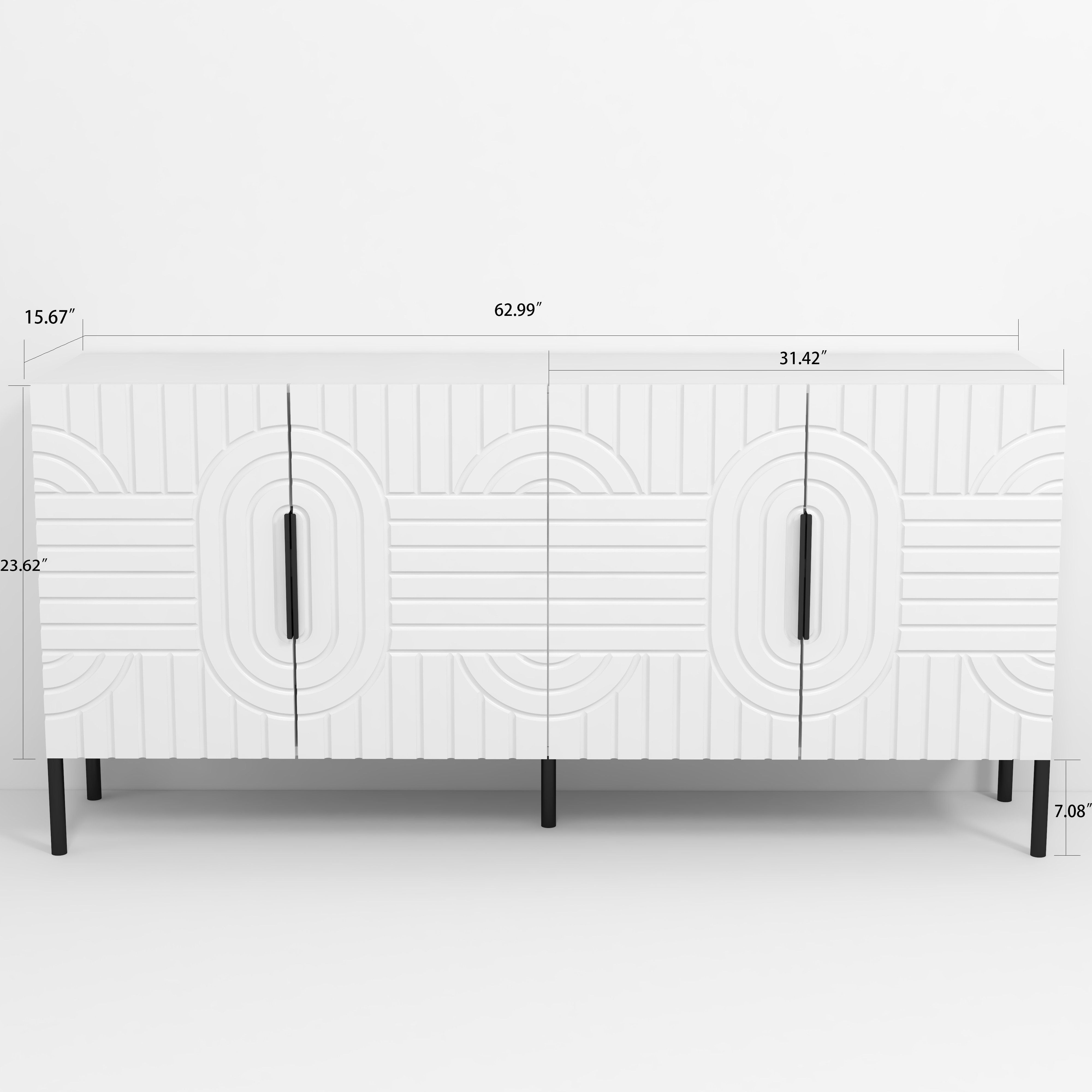 Ebern Designs Elua Metal Accent Cabinet | Wayfair