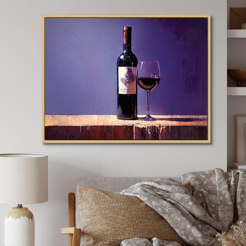 Syrahs Shadow I sur impression sur toile, Cadre naturel flottant, H 16 po x l 32 po x P 1 po