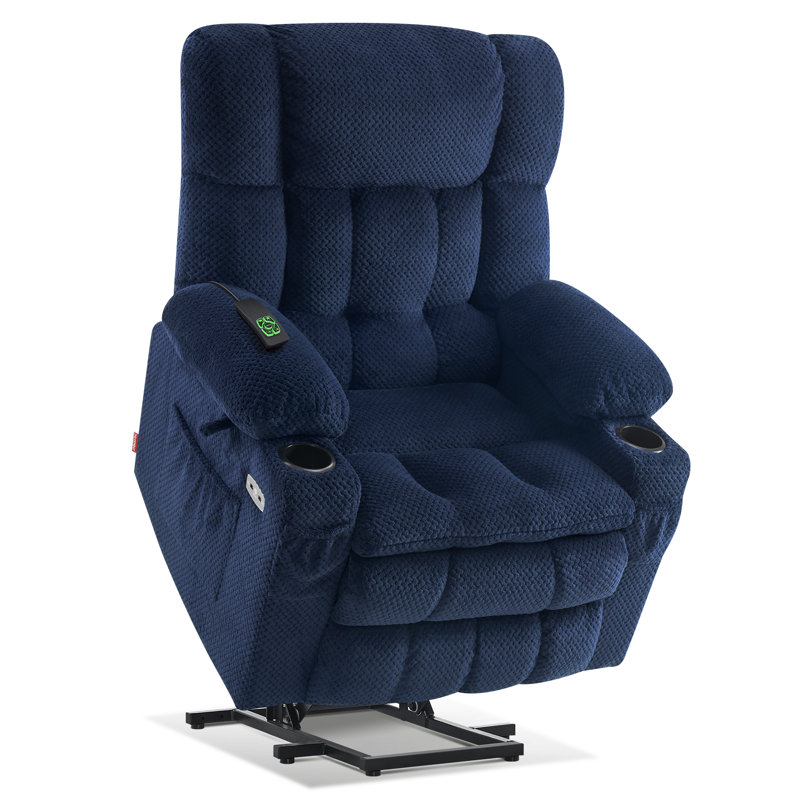Dual Motor Power Recliner Lift Chair with Massage and Heat, Infinite Position, Navy
