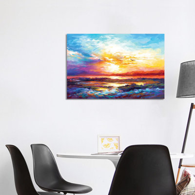 Sunset In Corsica by Leon Devenice - Painting on Canvas