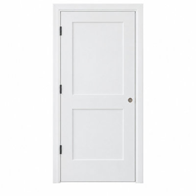 2-Panel Solid Core Shaker Prehung Interior Door with Jambs and Hinges